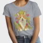 Cute Corgi Dog And Frog, Tricou Femei