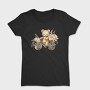 Watercolor Floral Teddy Bear, Tricou Femei