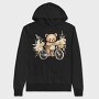 Watercolor Flower Bear, Hanorac Oversize Barbati (Unisex)