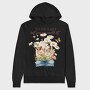 Watercolor Flower Butterfly, Hanorac Oversize Barbati (Unisex)