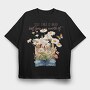 Watercolor Flower Butterfly, Tricou Oversize Barbati (Unisex)