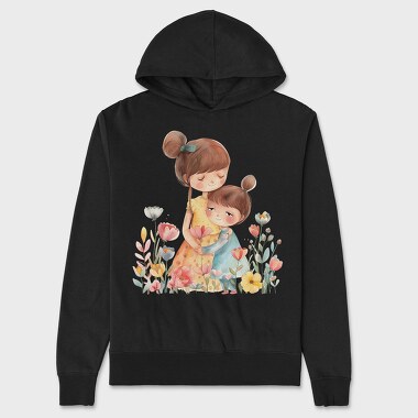 Watercolor Flower Garden, Hanorac Oversize Barbati (Unisex)