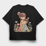Watercolor Flower Garden, Tricou Oversize Barbati (Unisex)