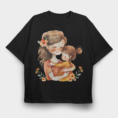 Watercolor Flower Mommy, Tricou Oversize Barbati (Unisex)