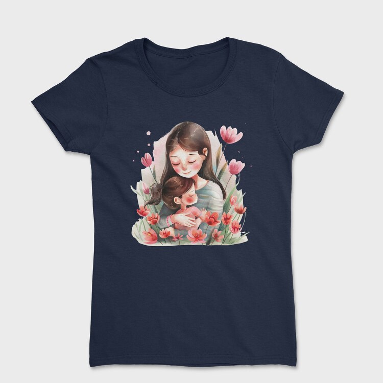 Watercolor Flower Motherhood, Tricou Femei