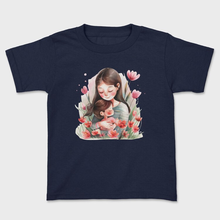 Watercolor Flower Motherhood, Tricou Copii