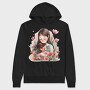 Watercolor Flower Motherhood, Hanorac Oversize Barbati (Unisex)