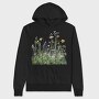 Watercolor Flowers Meadow, Hanorac Oversize Barbati (Unisex)