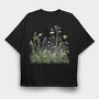 Watercolor Flowers Meadow, Tricou Oversize Barbati (Unisex)