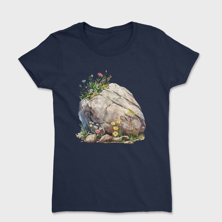 Watercolor Flowers Rock, Tricou Femei