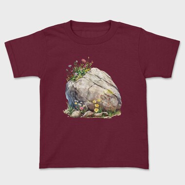 Watercolor Flowers Rock, Tricou Copii