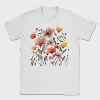 Watercolor Flowers Scandi, Tricou Barbati (Unisex)