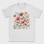 Watercolor Flowers Scandi, Tricou Barbati (Unisex)