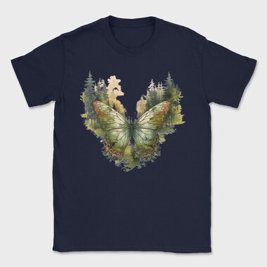 Watercolor Forest Butterfly, Tricou Barbati (Unisex)