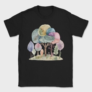 Watercolor Forest Clipart 2, Tricou Barbati (Unisex)