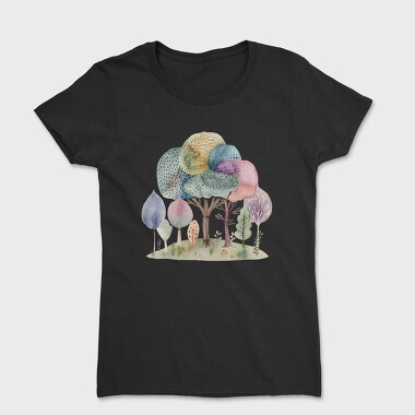 Watercolor Forest Clipart 2, Tricou Femei