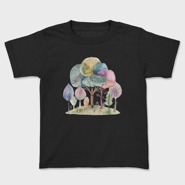 Watercolor Forest Clipart 2, Tricou Copii