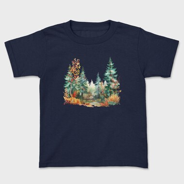 Watercolor Forest Clipart, Tricou Copii