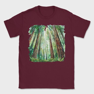 Watercolor Forest Clipp, Tricou Barbati (Unisex)