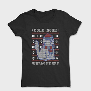 Cute Dog Christmas Ugly Sweater Winter, Tricou Femei