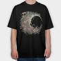 Watercolor Floral Moon, Tricou Oversize Barbati (Unisex)