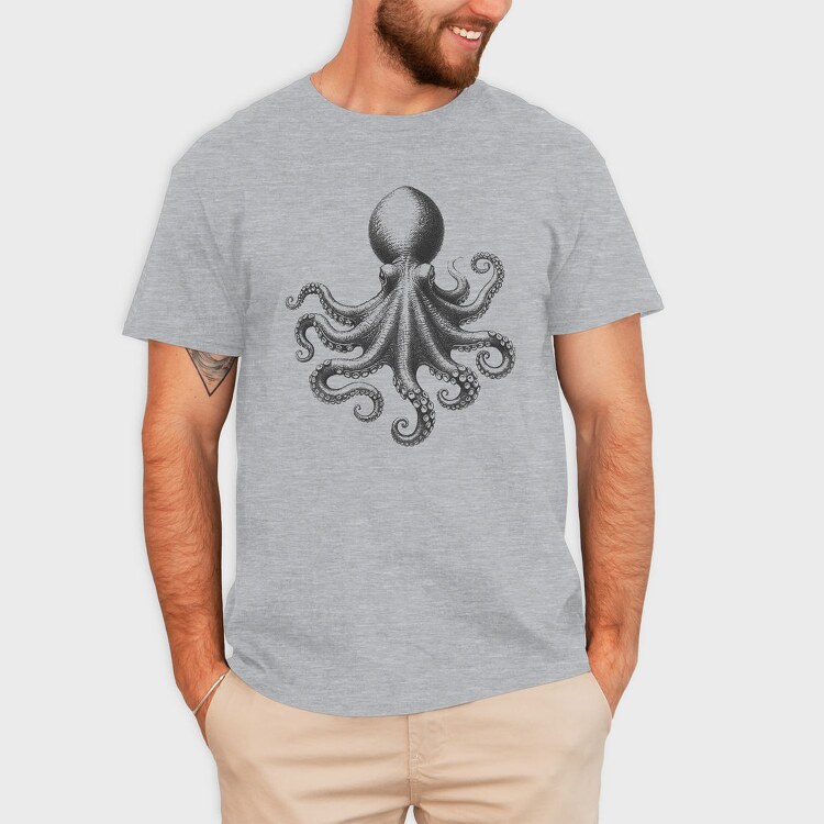 Intricate Octopus, Tricou Barbati (Unisex)