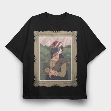 Mona Lisa Helmet, Tricou Oversize Barbati (Unisex)