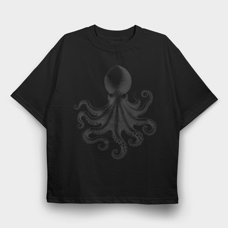 Intricate Octopus, Tricou Oversize Barbati (Unisex)