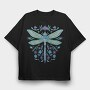 Floral Dragonfly Watercolor, Tricou Oversize Barbati (Unisex)