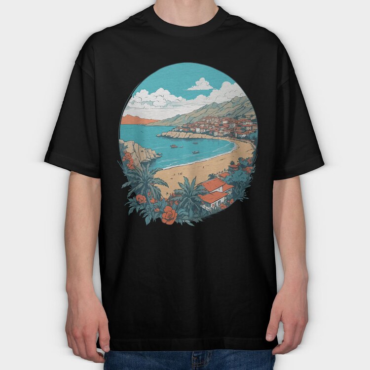 Albania Scenic Landscape, Tricou Oversize Barbati (Unisex)