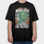 Introvert Cartoon Dinosaur Coffee, Tricou Oversize Barbati (Unisex)