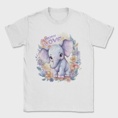 Cute Elephant In Nature Watercolor Tote, Tricou Barbati (Unisex)