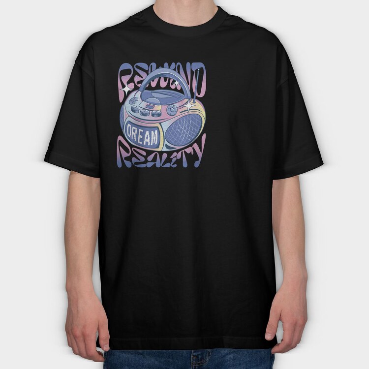 Y3K Rewind Dream Reality, Tricou Oversize Barbati (Unisex)