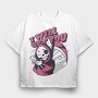Cute Grim Reaper Halloween Skull, Tricou Oversize Barbati (Unisex)