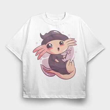 Cute Halloween Axolotl, Tricou Oversize Barbati (Unisex)