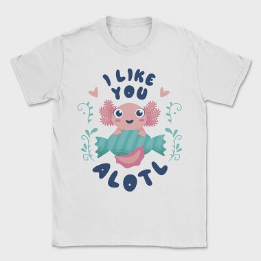 Cute Happy Baby Axolotl, Tricou Barbati (Unisex)