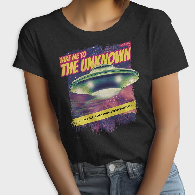 Alien Abduction Magazine Ovnis The Unknown, Tricou Femei