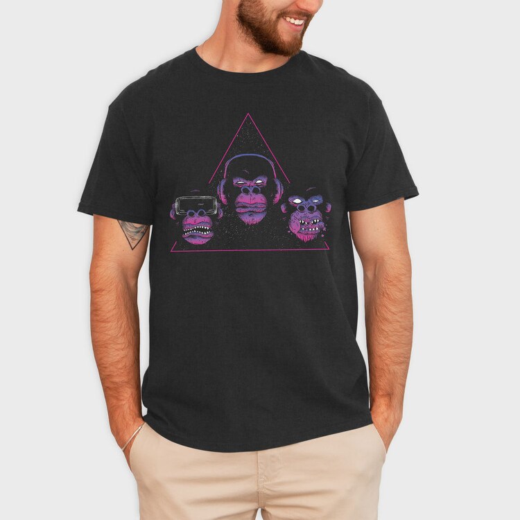 Monkey Heads, Tricou Barbati (Unisex)
