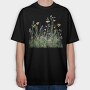 Watercolor Flowers Meadow, Tricou Oversize Barbati (Unisex)