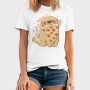 Cute Dog Pet Eating Pizza, Tricou Barbati (Unisex)