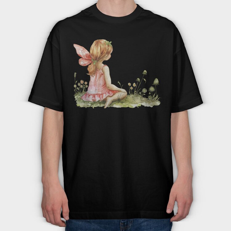 Watercolor Fairy Forest, Tricou Oversize Barbati (Unisex)