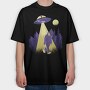Alien Kidnapping Bigfoot, Tricou Oversize Barbati (Unisex)