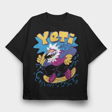 Yeti Approved Winter, Tricou Oversize Barbati (Unisex)