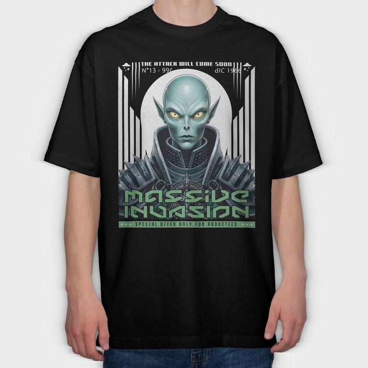Alien Massive Invasion Trend, Tricou Oversize Barbati (Unisex)