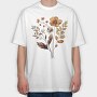 Watercolor Fall Leaves, Tricou Oversize Barbati (Unisex)