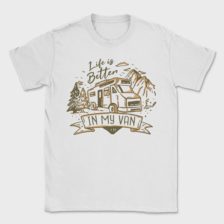 Life Is Better in My Van, Tricou Barbati (Unisex)