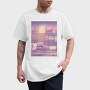 Monochromatic Vaporwave Japan City, Tricou Barbati (Unisex)