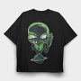 Alien On Planet, Tricou Oversize Barbati (Unisex)