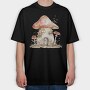 Watercolor Fairy House, Tricou Oversize Barbati (Unisex)