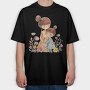 Watercolor Flower Garden, Tricou Oversize Barbati (Unisex)